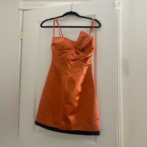 Orange satin Mini